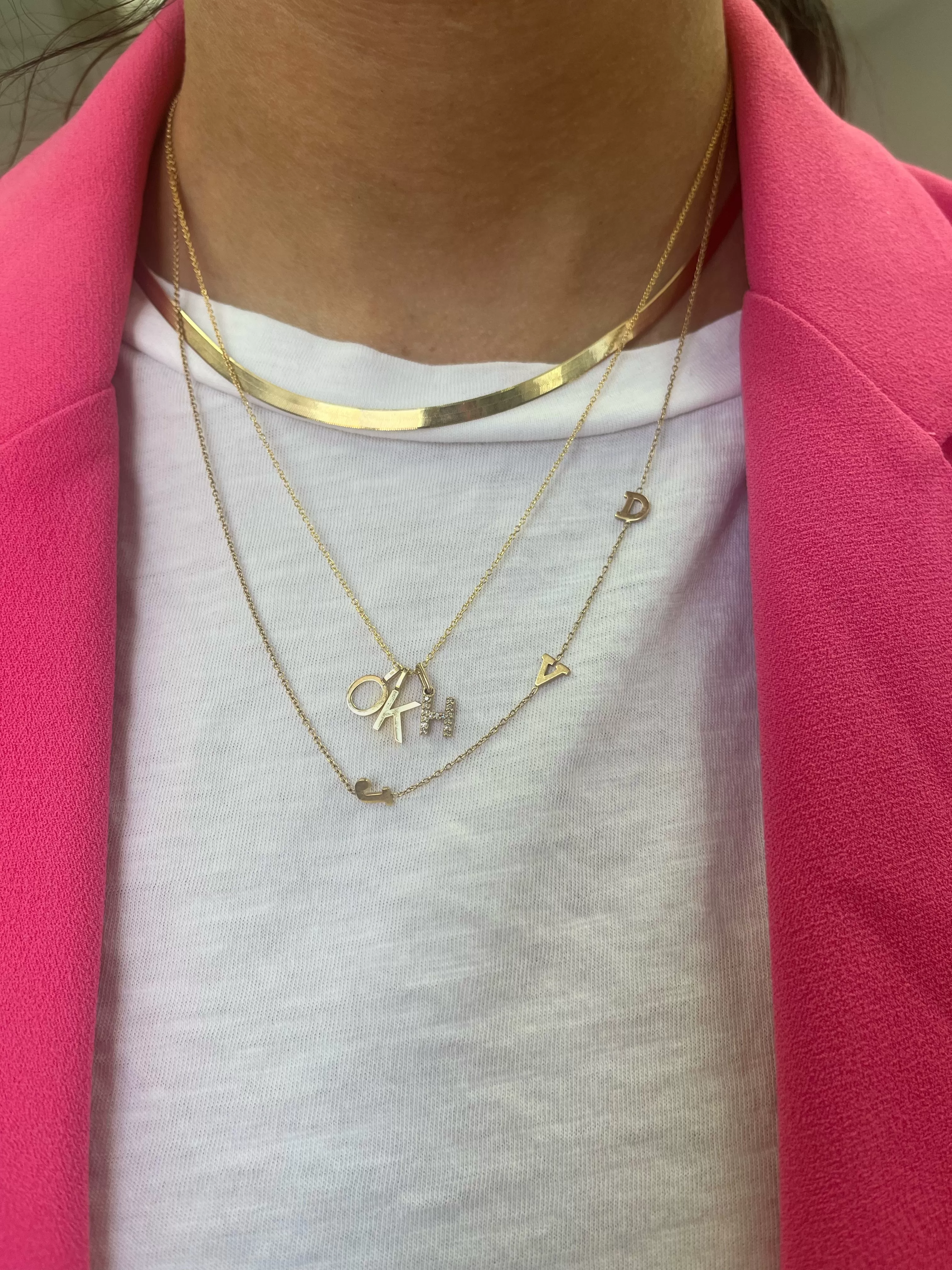 10K Gold Initial Necklace