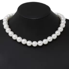 14 MM Pearl Beaded Short Necklace