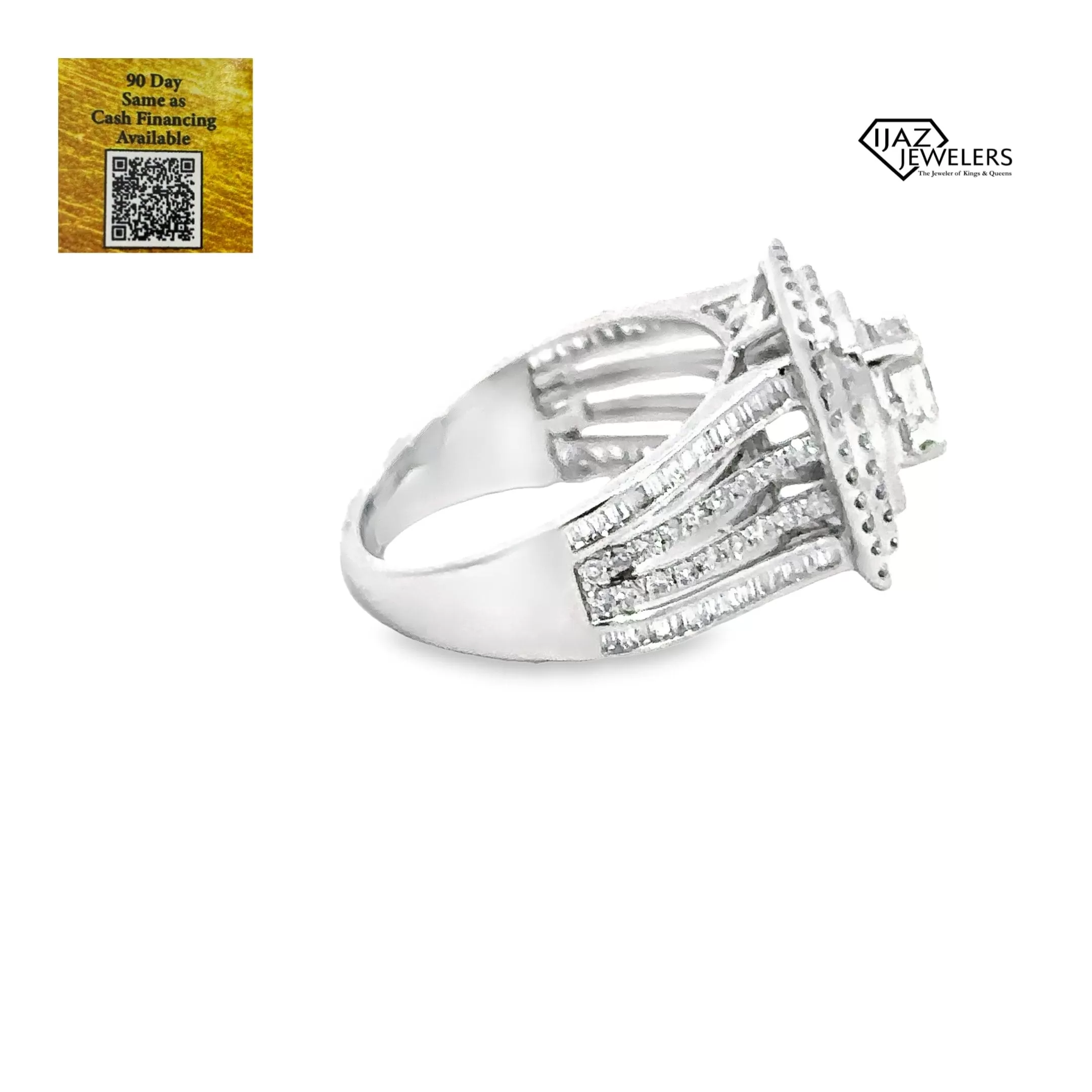 14K White Gold 1.46 CTW Diamond Ladies Ring