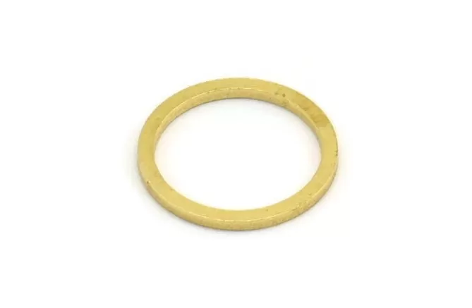 16mm Circle Connector, 24 Raw Brass Circle Connectors (16x1mm) A6156