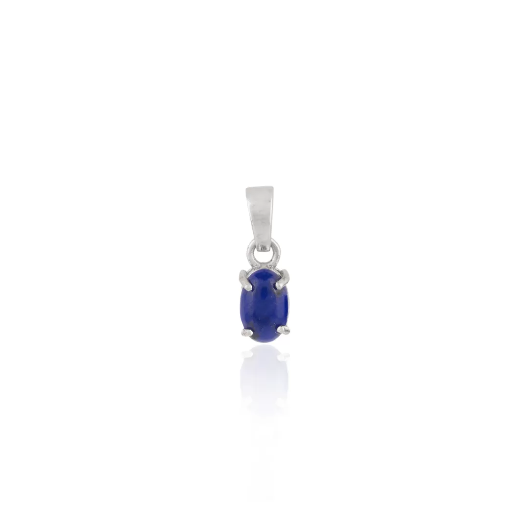 18K Gold Lapis Lazuli Pendant