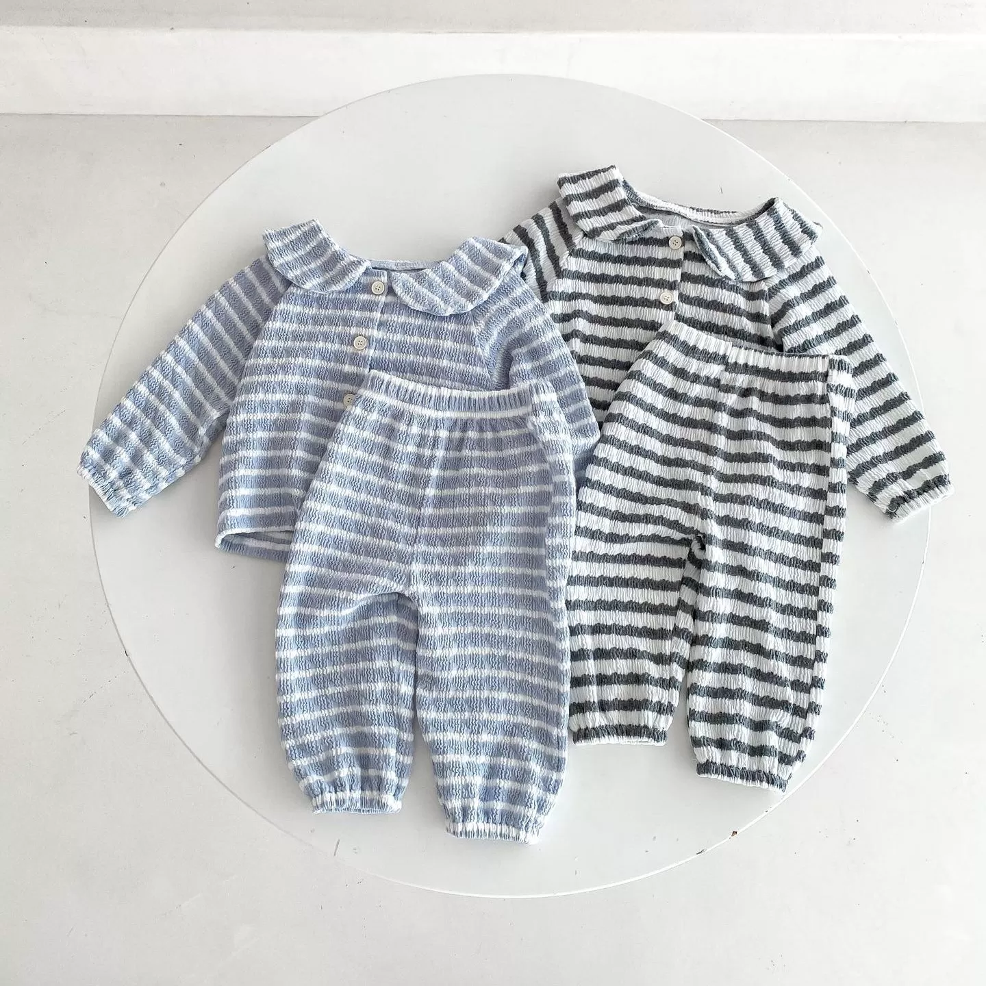 2 Pieces Set Baby Kid Girls Striped Tops And Pants Wholesale 23101951