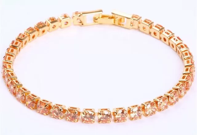 4mm Cubic Zirconia Iced Out Chain Tennis Bracelet