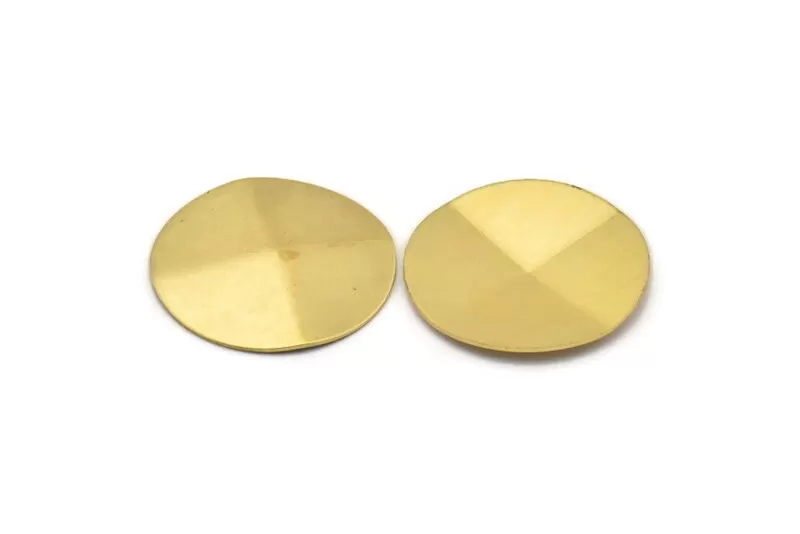 6 Raw Brass Pyramid Blank (35x0.80mm) A0873