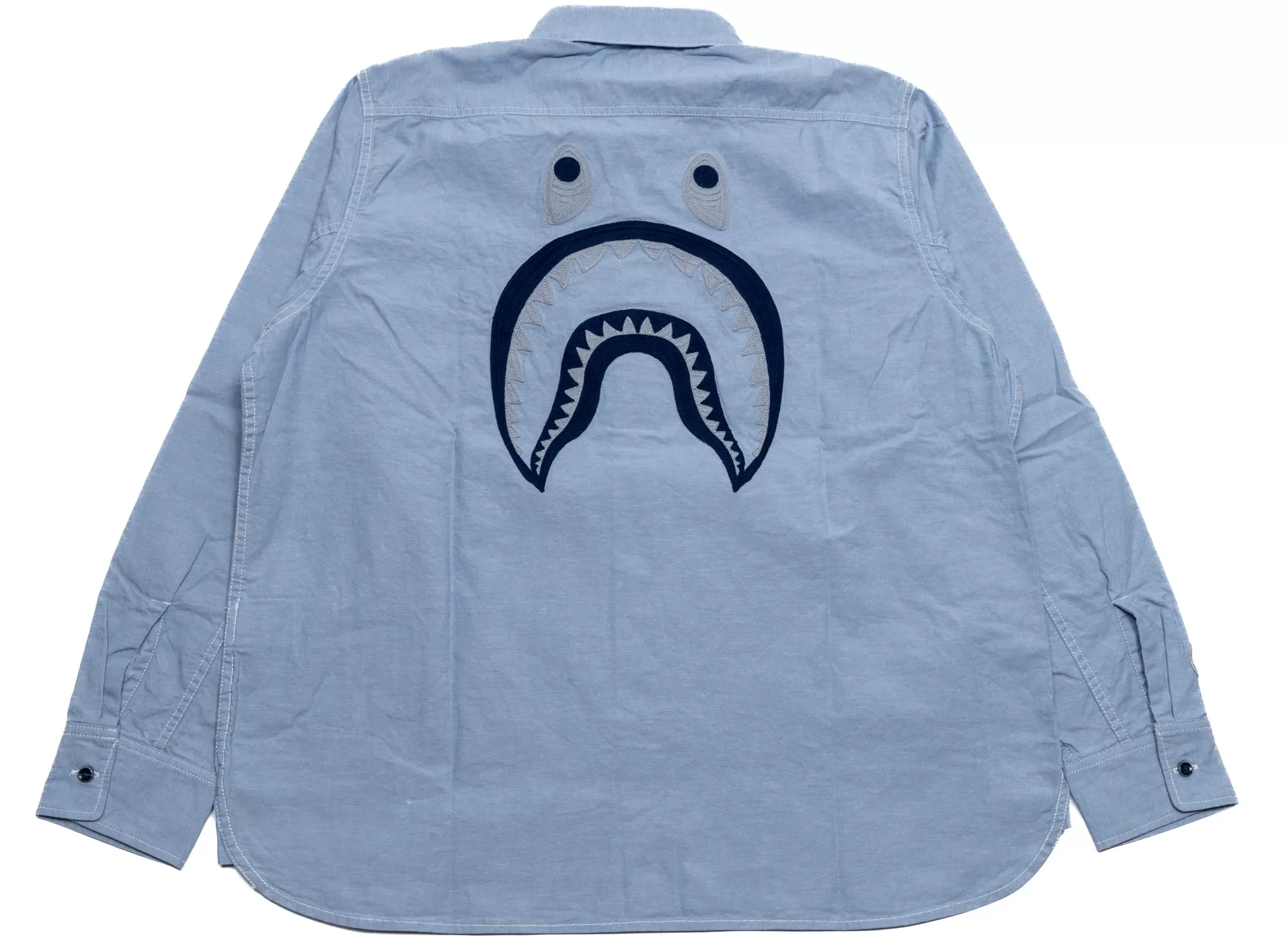 A Bathing Ape Shark Dungarees Shirt in Sax