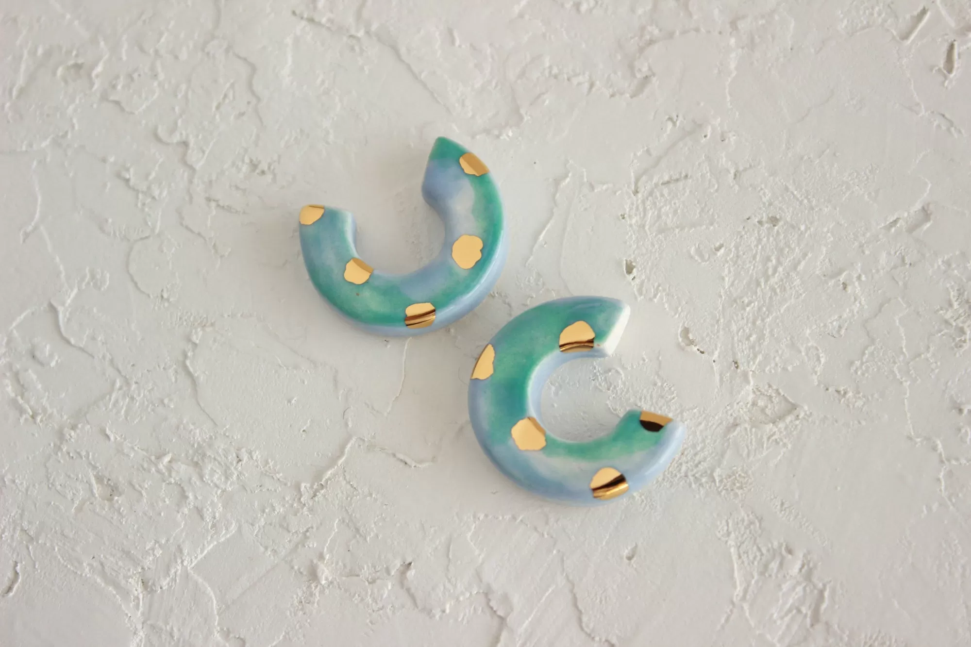 Abstract Hoop Earrings