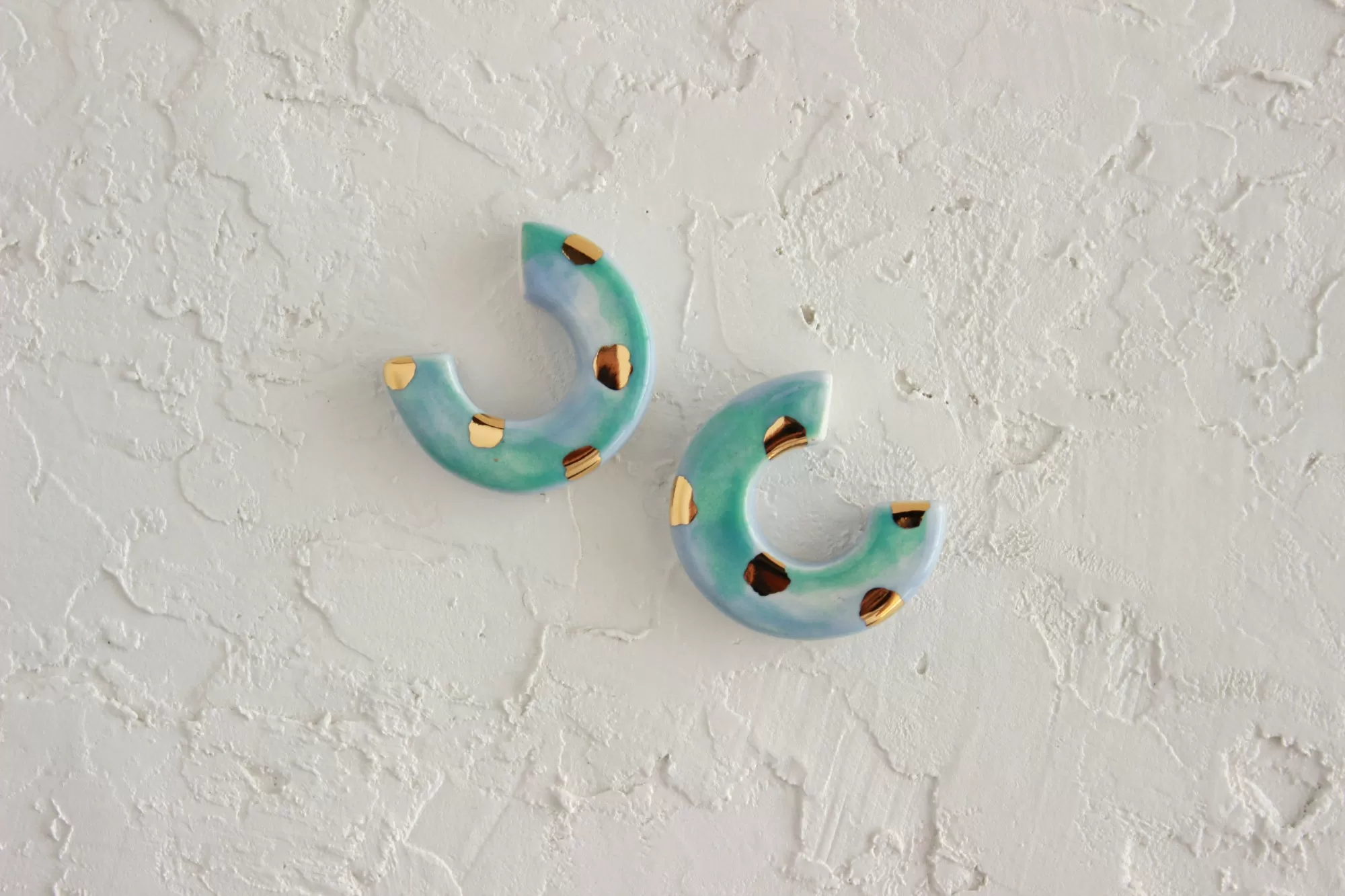 Abstract Hoop Earrings