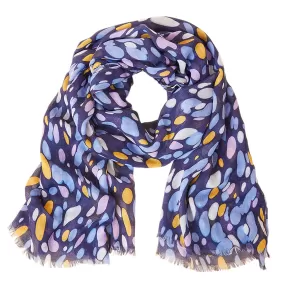 Accessorize London Women's Blue Spotty Printed Scarf