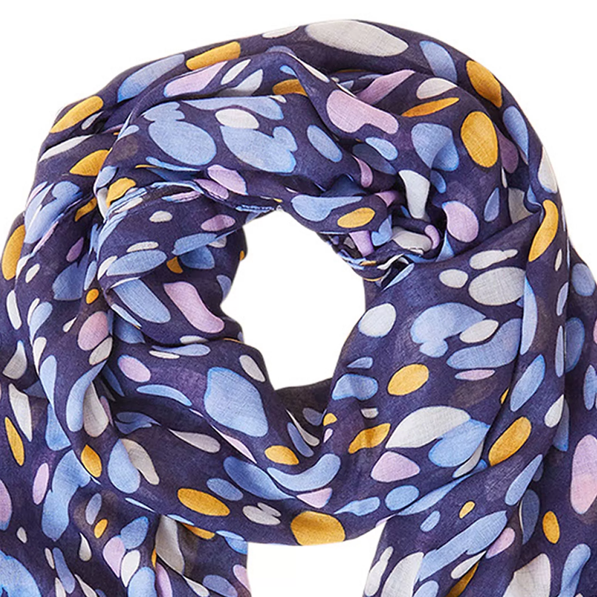 Accessorize London Women's Blue Spotty Printed Scarf