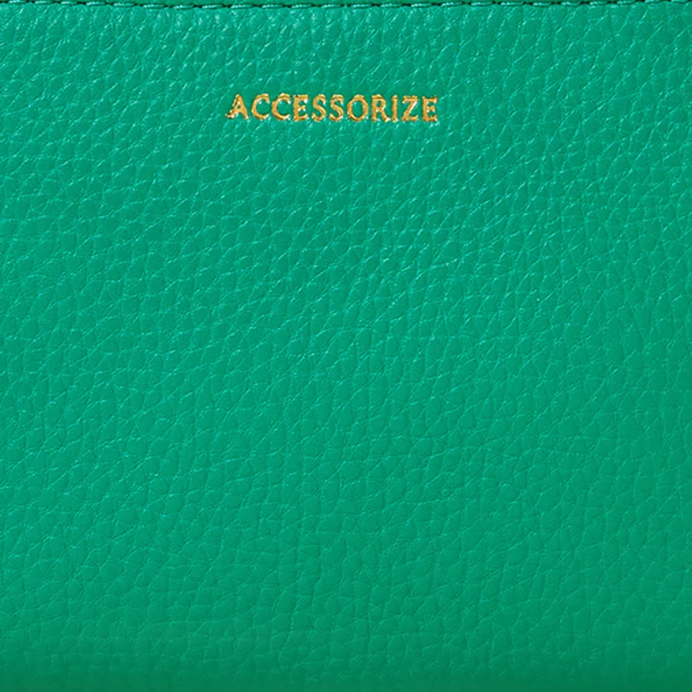 Accessorize London Women's Faux Leather Green Classic coin purse