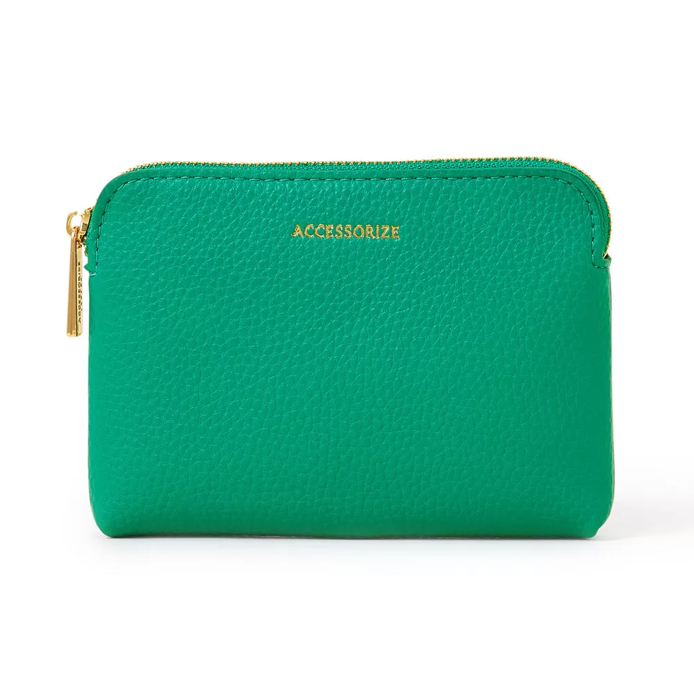 Accessorize London Women's Faux Leather Green Classic coin purse