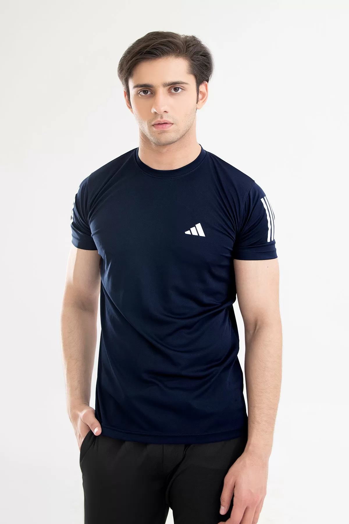 Adidas Navy Blue Dry-Fit Tee