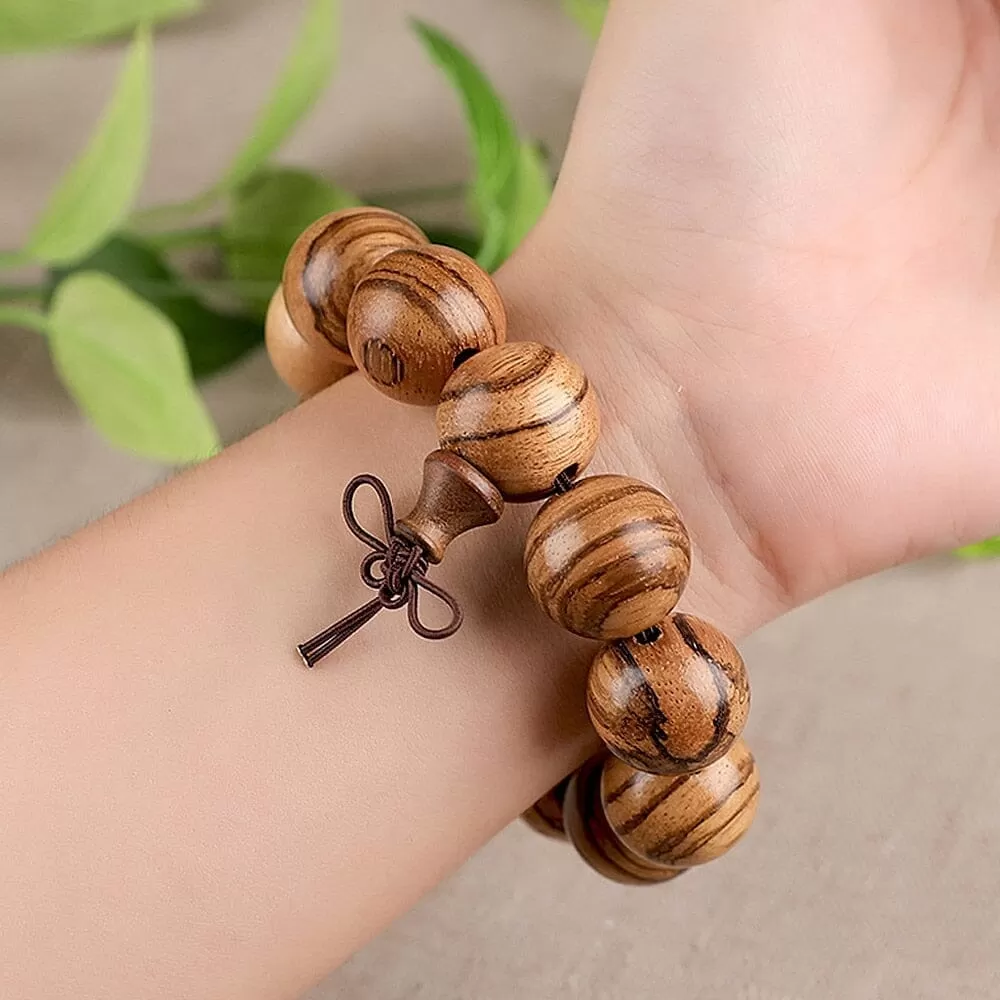 Agarwood Wooden Tiger Eye Pattern Bracelets