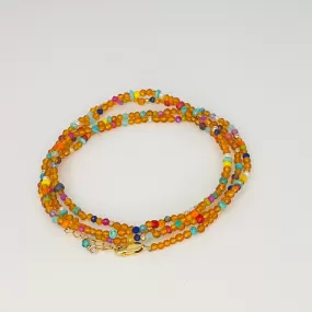 Amber Confetti Wrap Bracelet