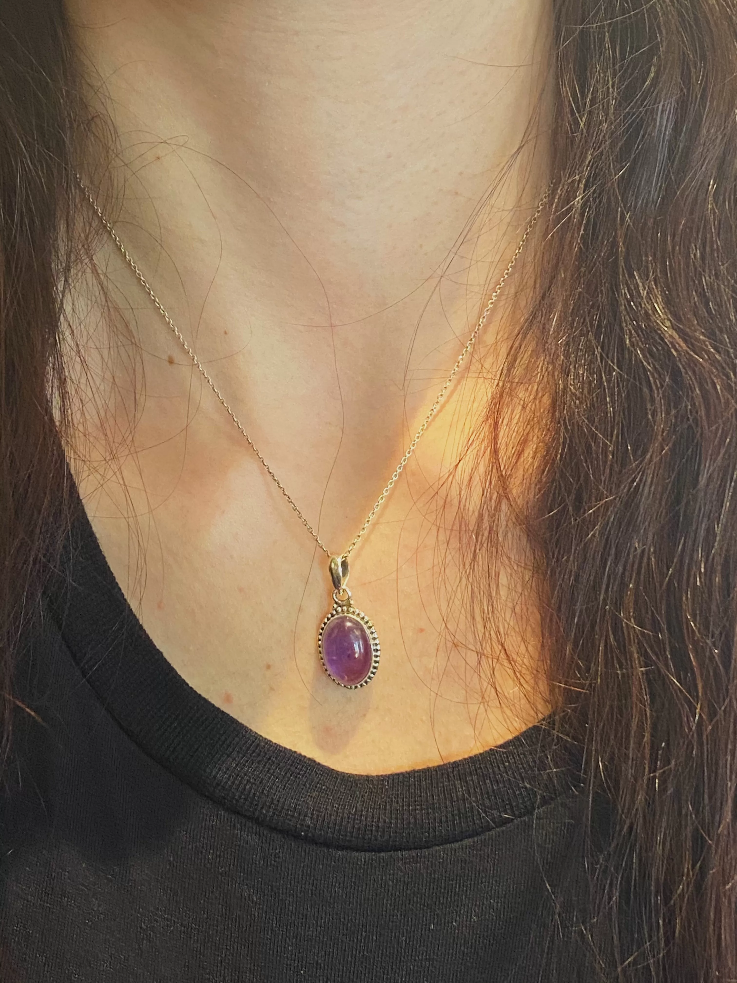 Amethyst Gala Pendant - Oval Small