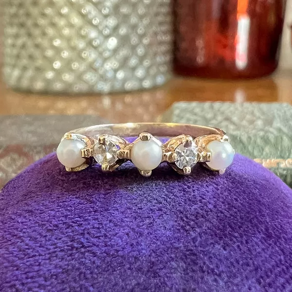 Antique Pearl & Diamond Ring