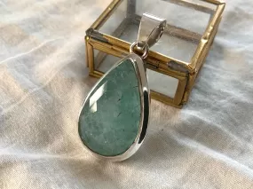 Aquamarine Ansley Pendant - XLarge Teardrop