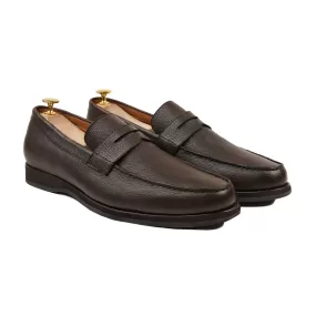 Asador - Men's Dark Brown Pebble Grain Loafer