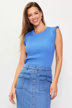 Ashlynn Knit Top (French Blue)