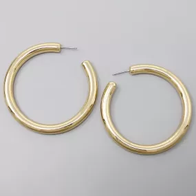 Basic Pipe Hoop Earrings (60 mm)