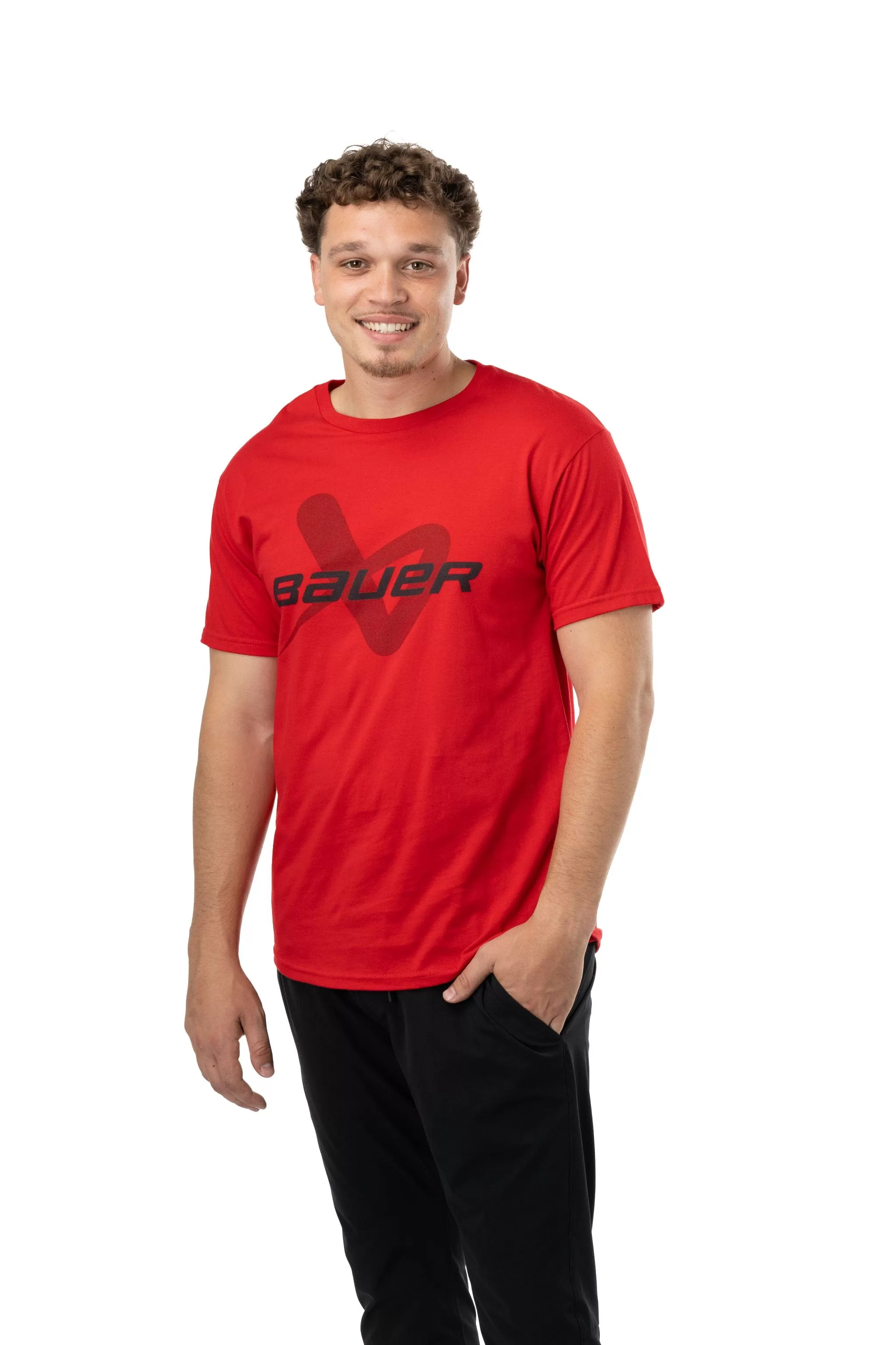 Bauer Core Lockup Shortsleeve Shirt - Red