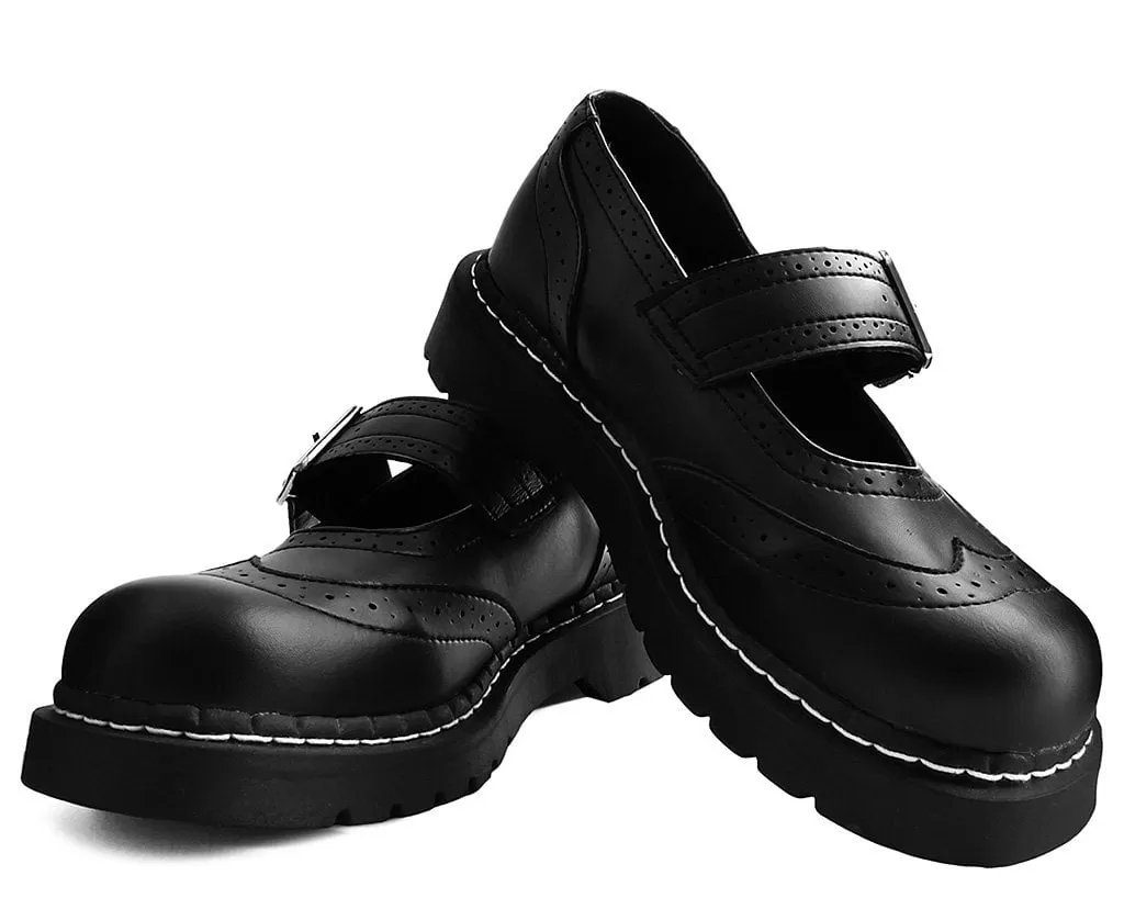 Black TUKskin Brogue Mary Jane