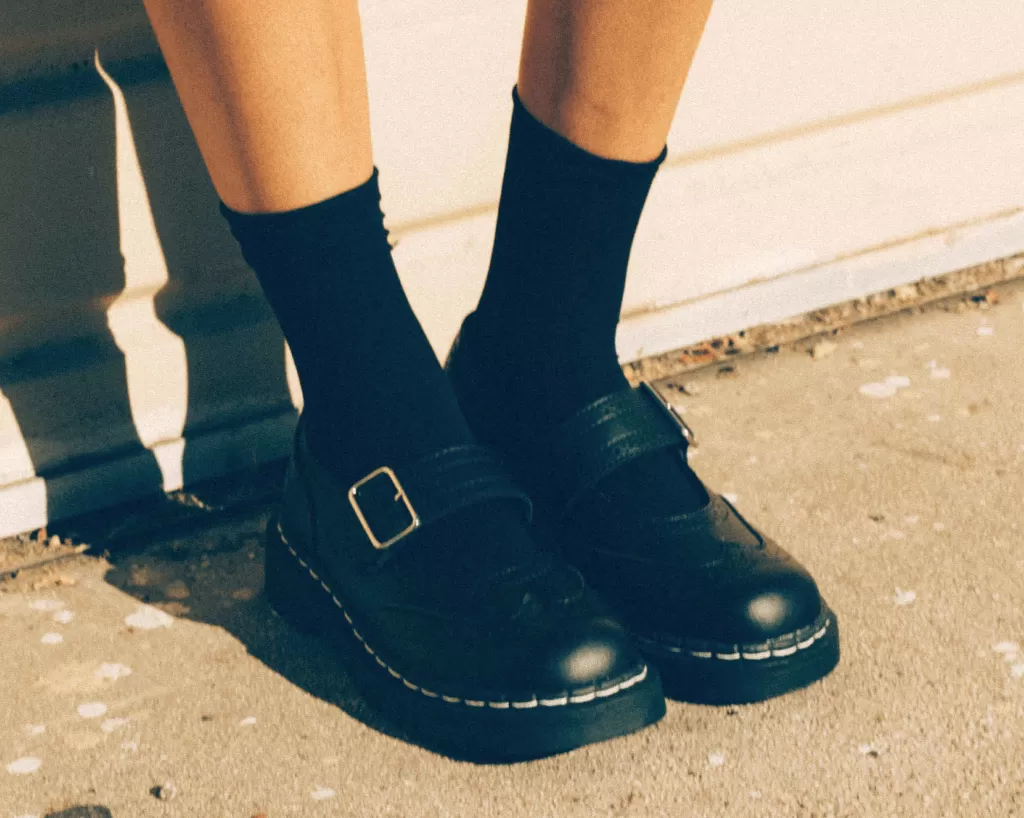 Black TUKskin Brogue Mary Jane