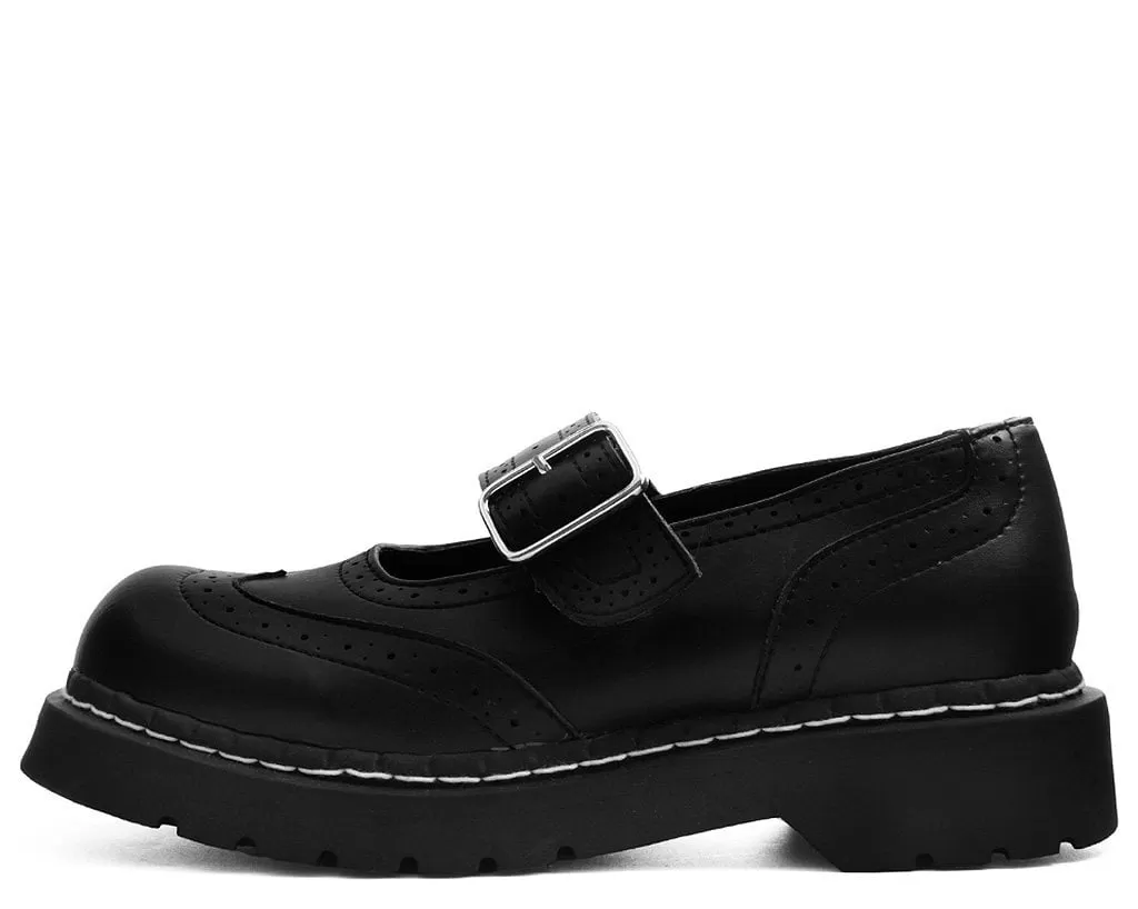 Black TUKskin Brogue Mary Jane