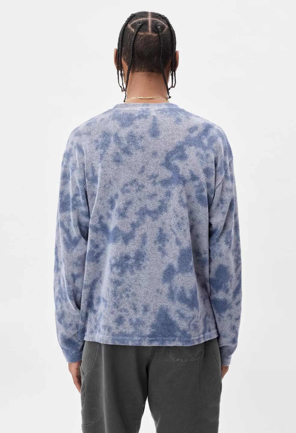 Block Terry Crewneck / Blue Ghost Dye