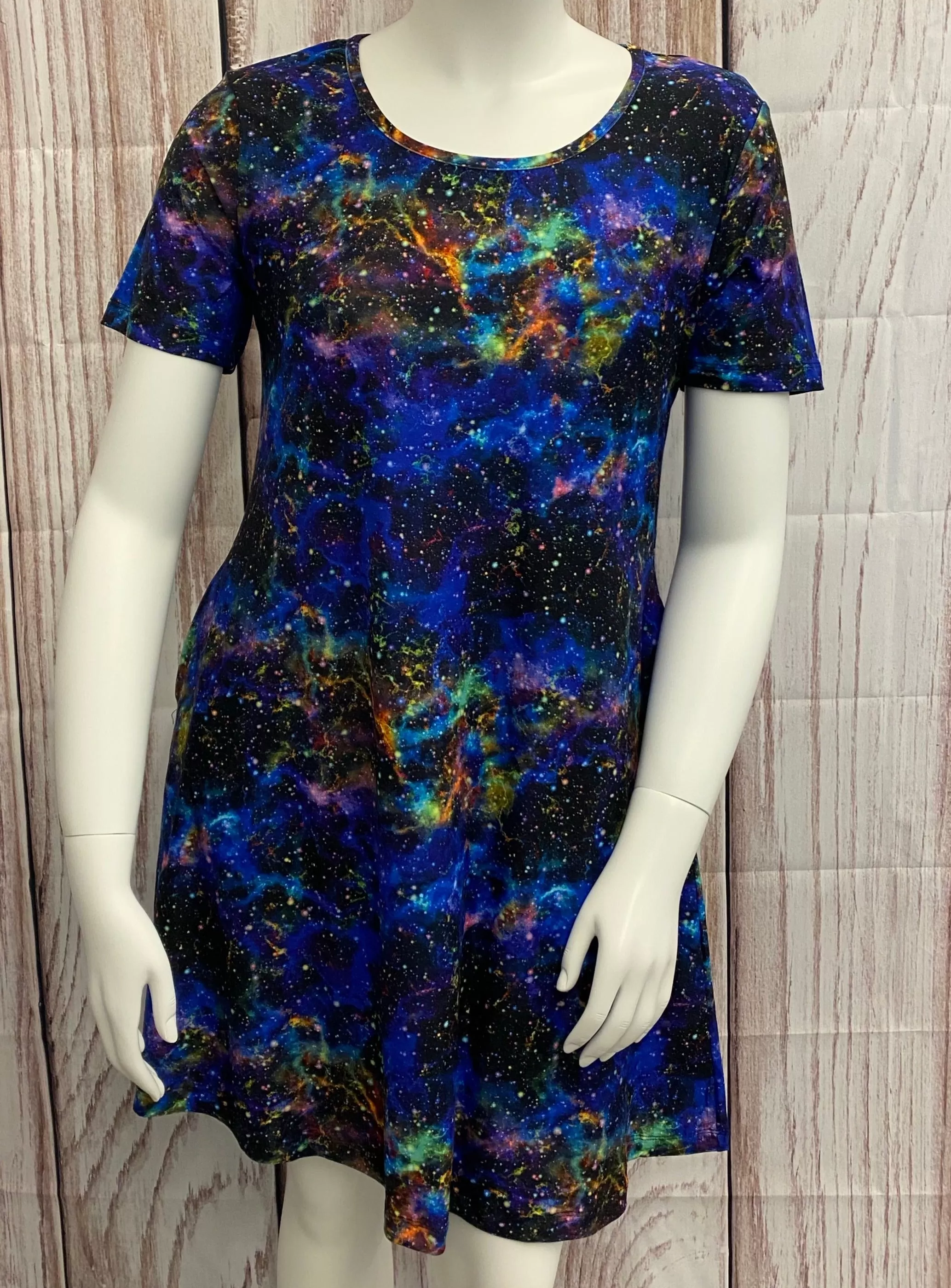 Blue Galaxy Tunic w/Sleeves