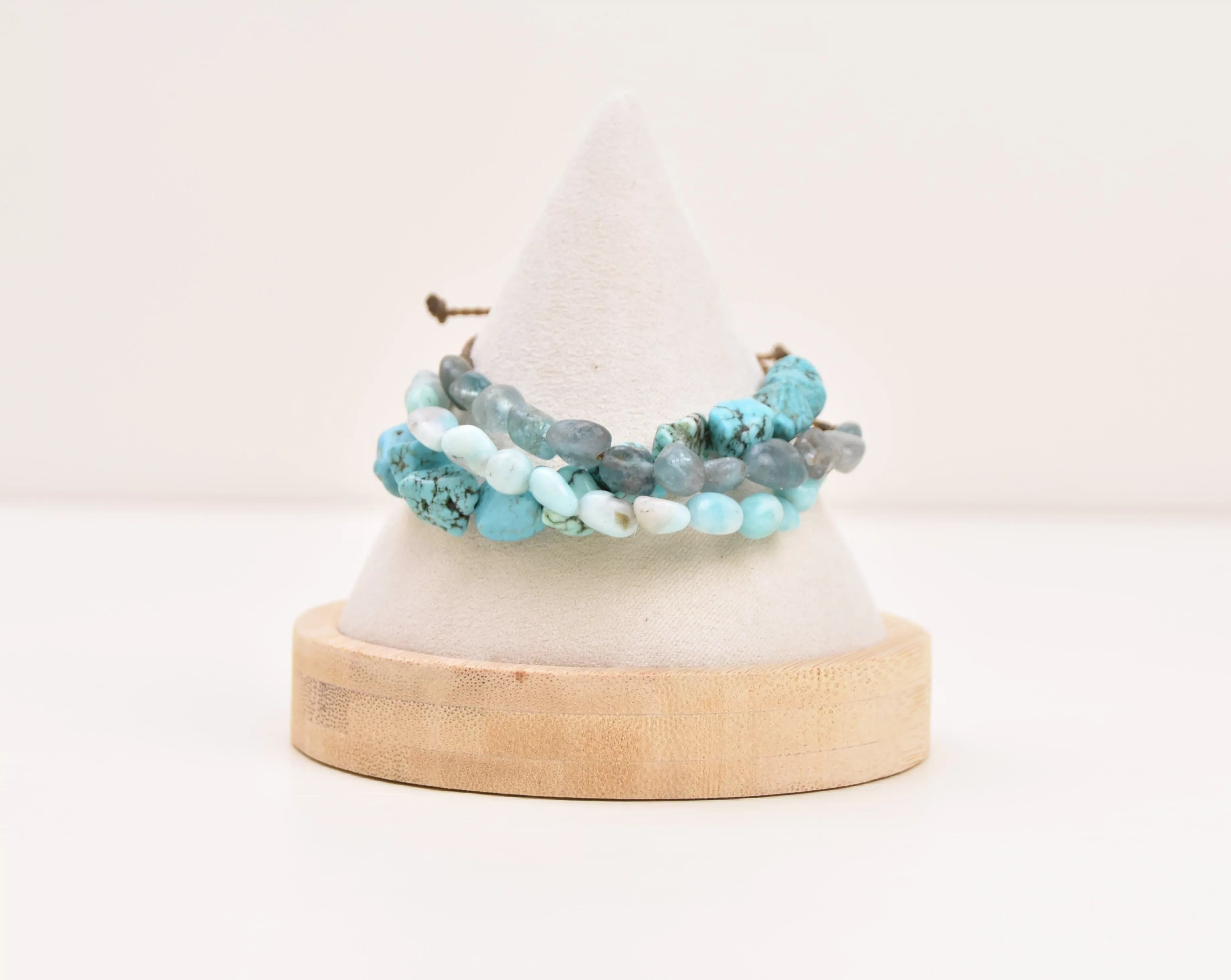 Blue Tones - Pebble Bracelets