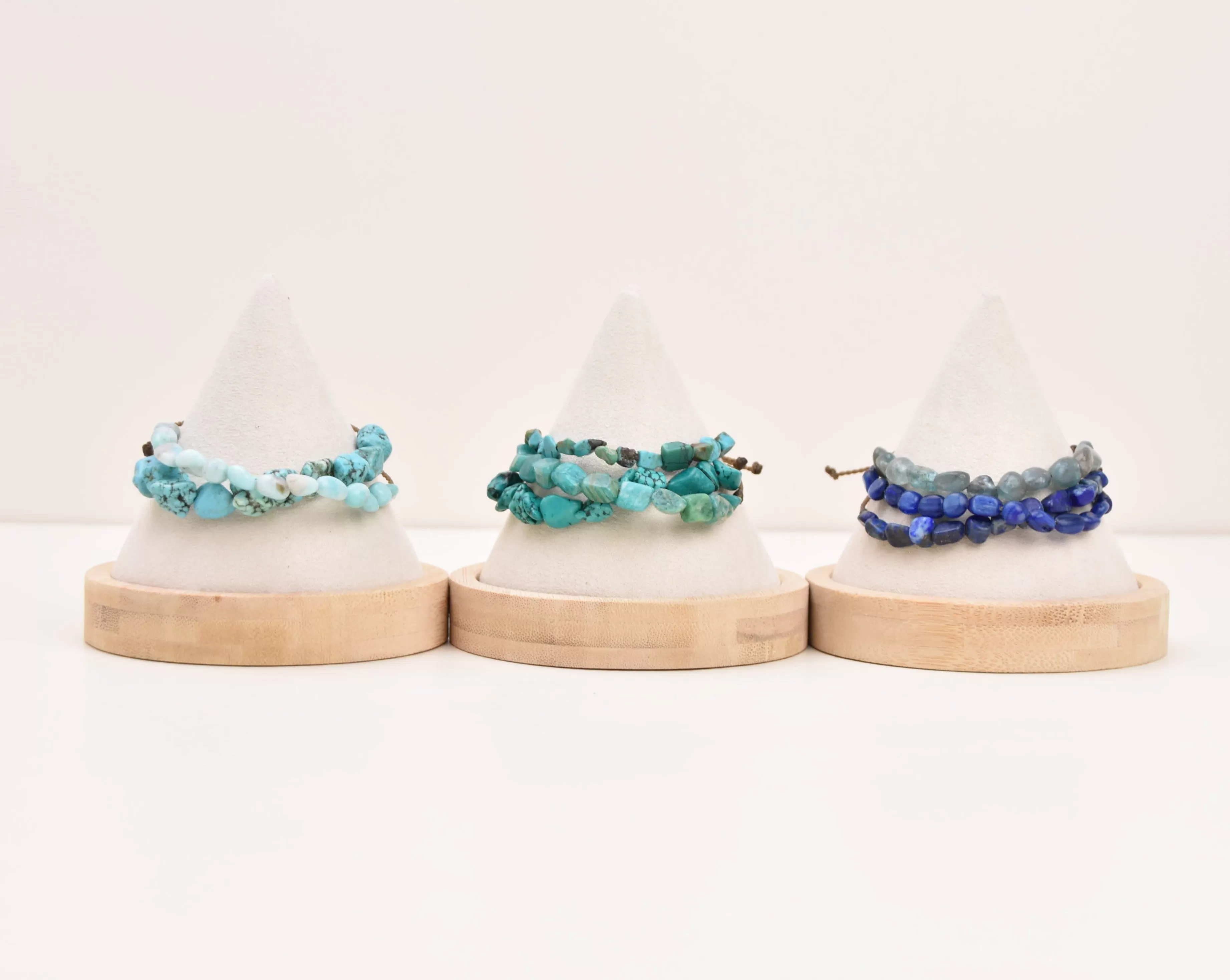 Blue Tones - Pebble Bracelets