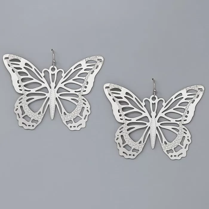 Butterfly Cutout Filigree Earrings