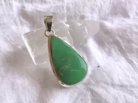 Chrysoprase Naevia Pendant - Reg. Teardrop