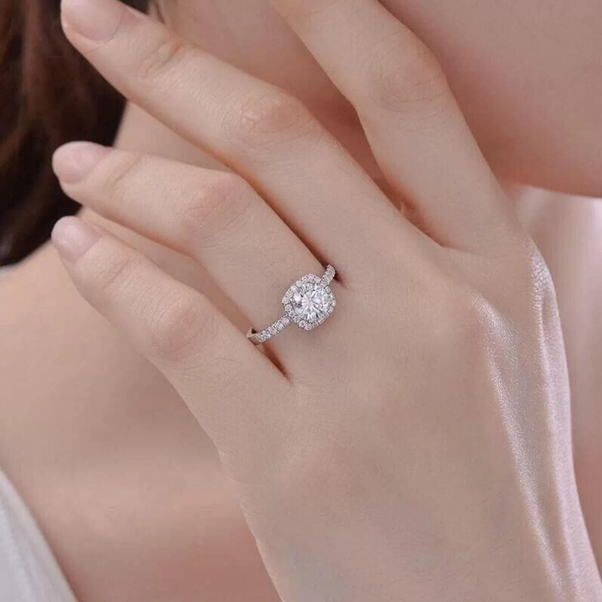 Classic Moissanite Engagement Ring