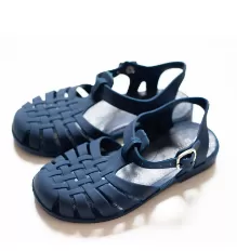 Classical Jelly Sandals Navy Blue