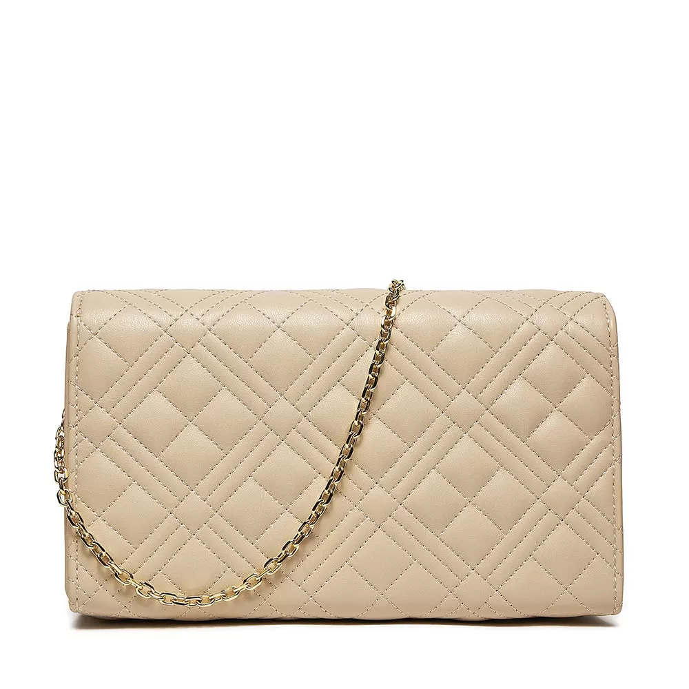 Clutch Donna con Tracolla LOVE MOSCHINO linea Smart Daily Quilted Avorio