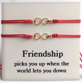 Couples Bracelet Red String Infinity Symbol - Set of 2 Bracelets