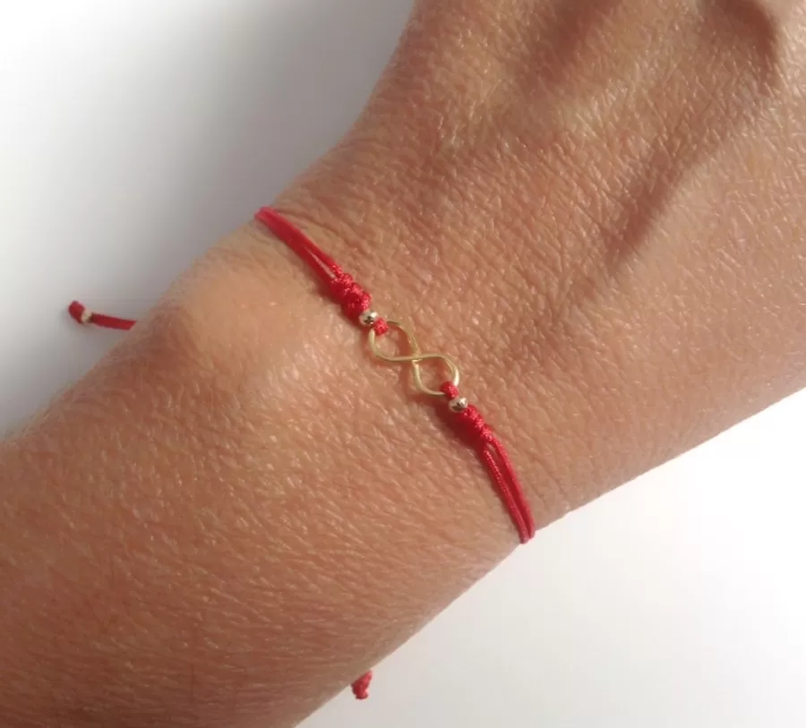 Couples Bracelet Red String Infinity Symbol - Set of 2 Bracelets