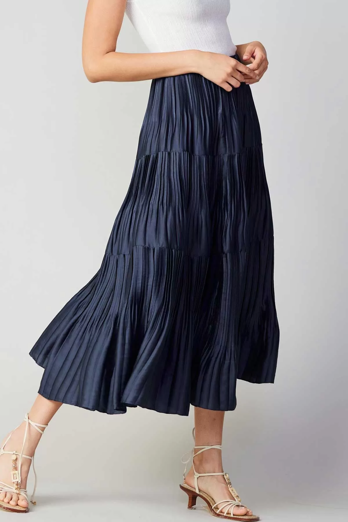 Current Air Pleated Maxi Skirt