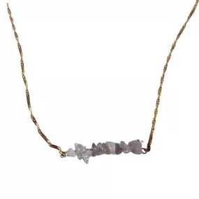 Dainty Citrine Bar Necklace