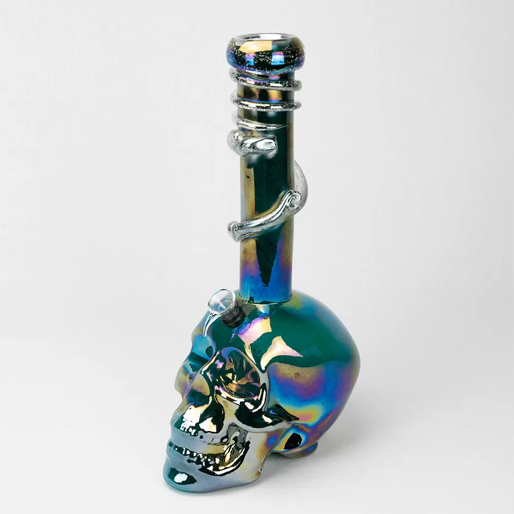 Death Skull Bong - Slick Blue