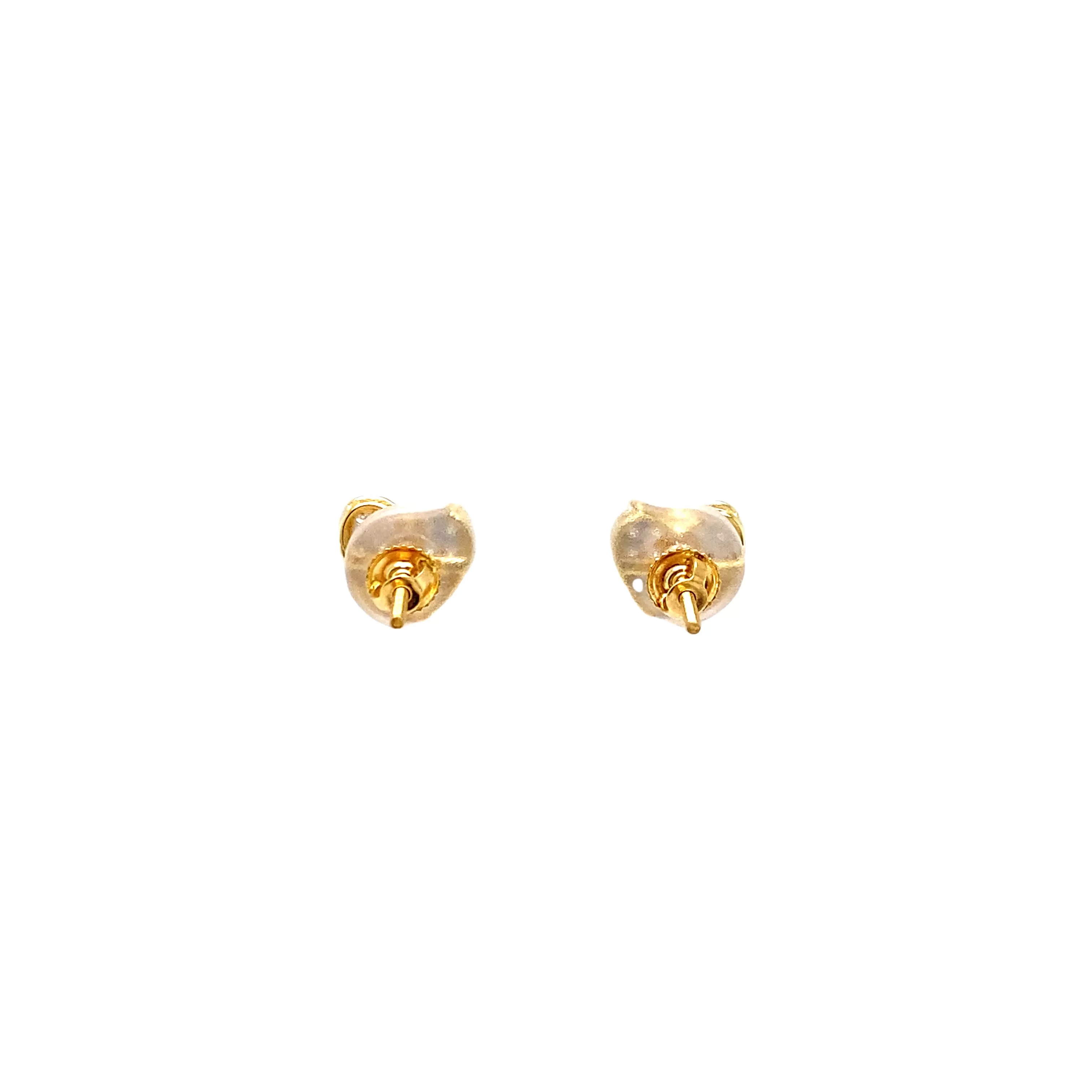 Diamond 0.14Ctw Heart Earrings