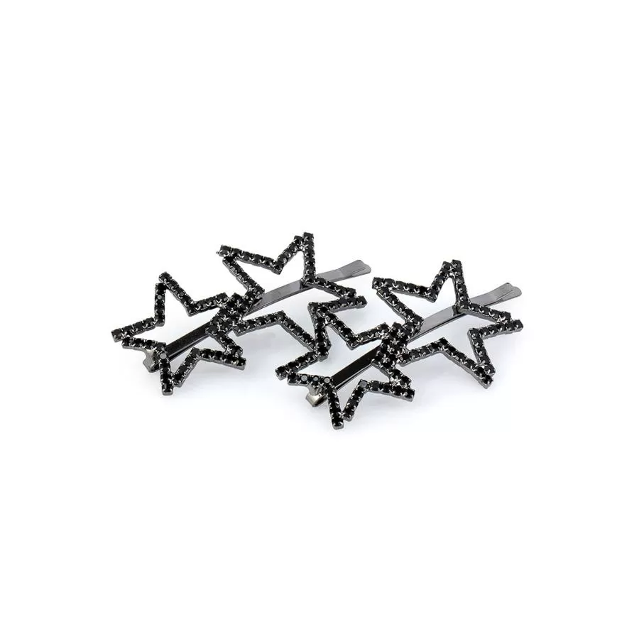 DOUBLE CRYSTALS STARS PINS