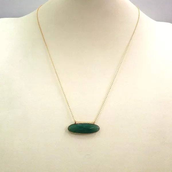 Emerald Rectangular Single Pendant