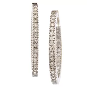 Estate Diamond Hoop Earrings