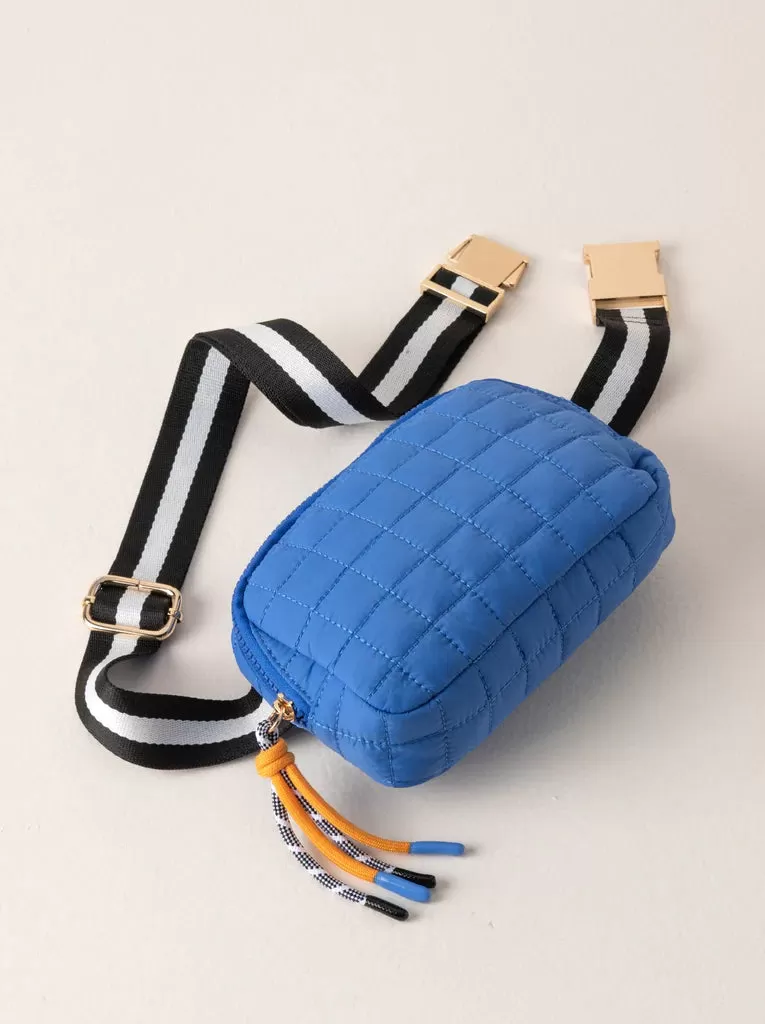 Ezra Quilted Belt Bag, Ultramarine