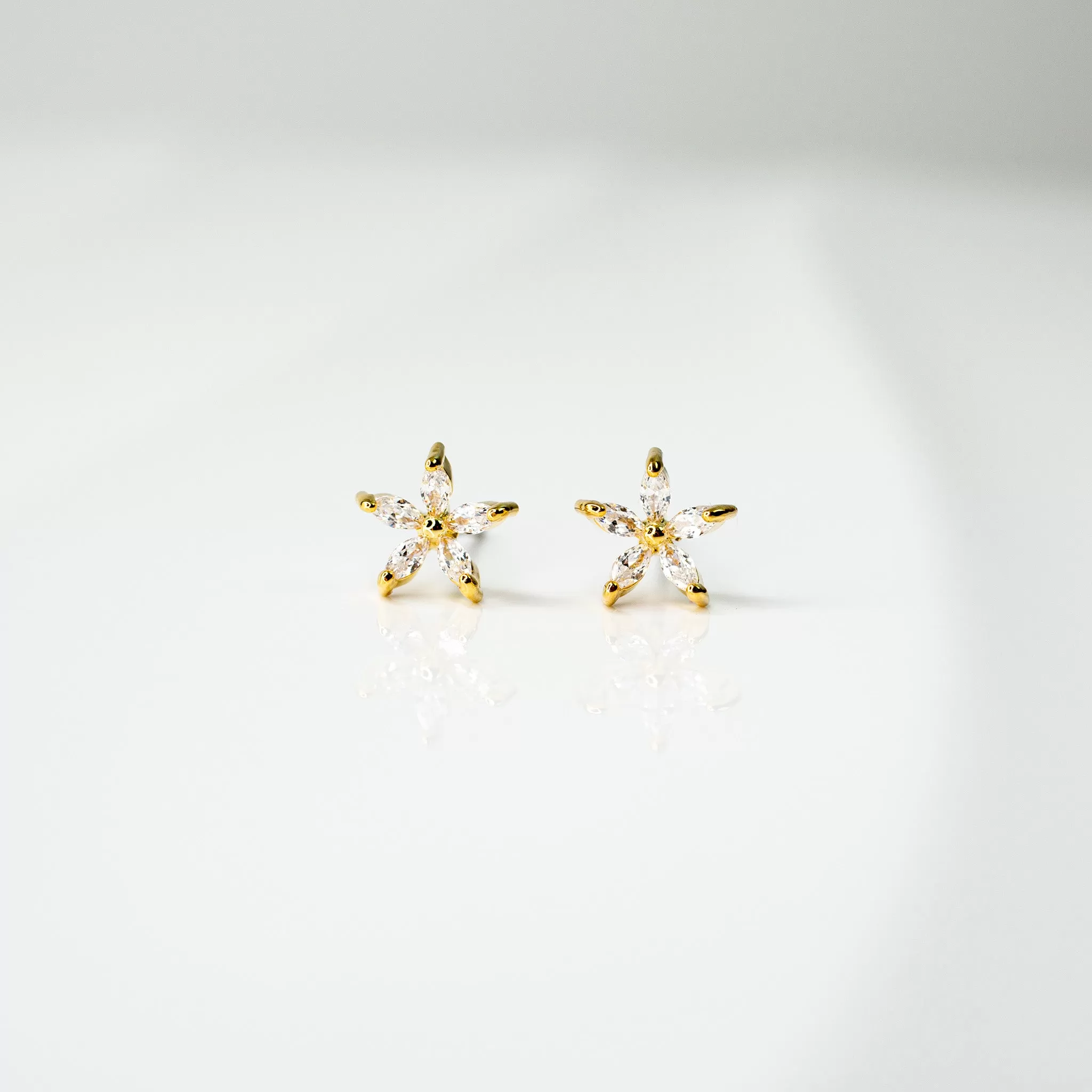 Flora Crystal Stud Earrings