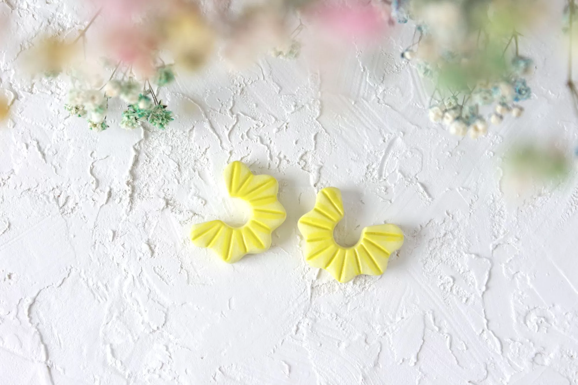 Flower Sunburst Hoop Earrings