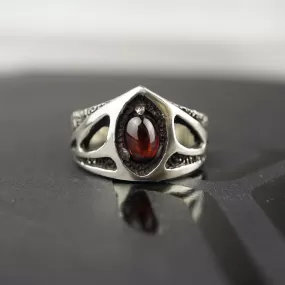 Garnet ring TRINITY